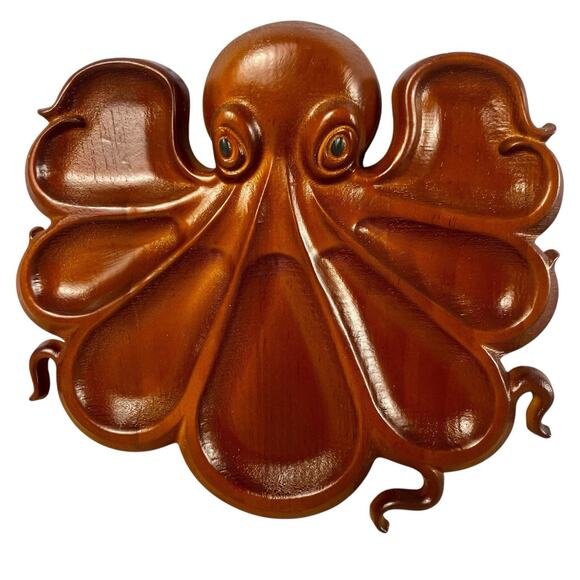 Octopus Charcuterie Board Platter Serving Tray Nautical Beach House Coastal NEW - Picture 1 of 16